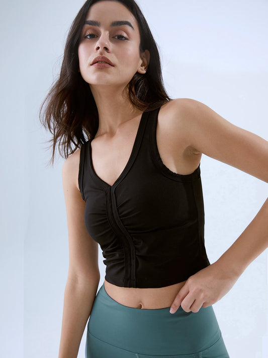 Cropped Performance Ruche Tank