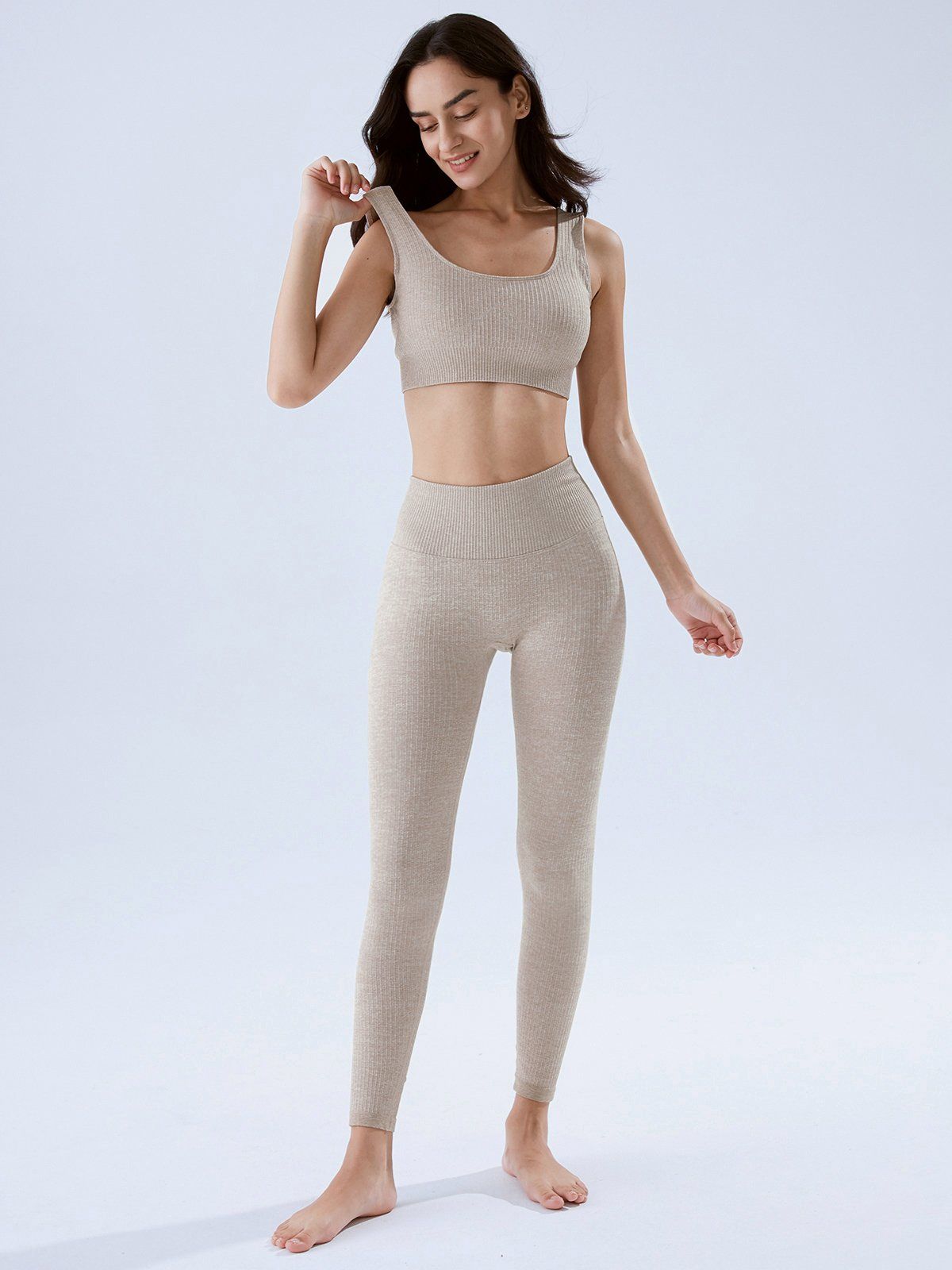 Ribbed Lounge Bra and Legging Set