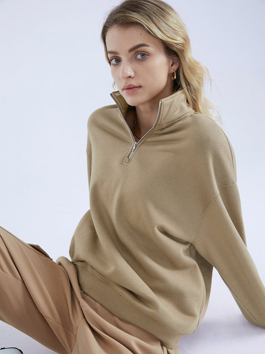 Oversized Quarter Zip Sweater