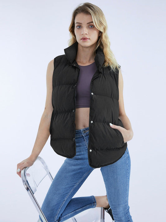 Funnel Neck Puffer Vest