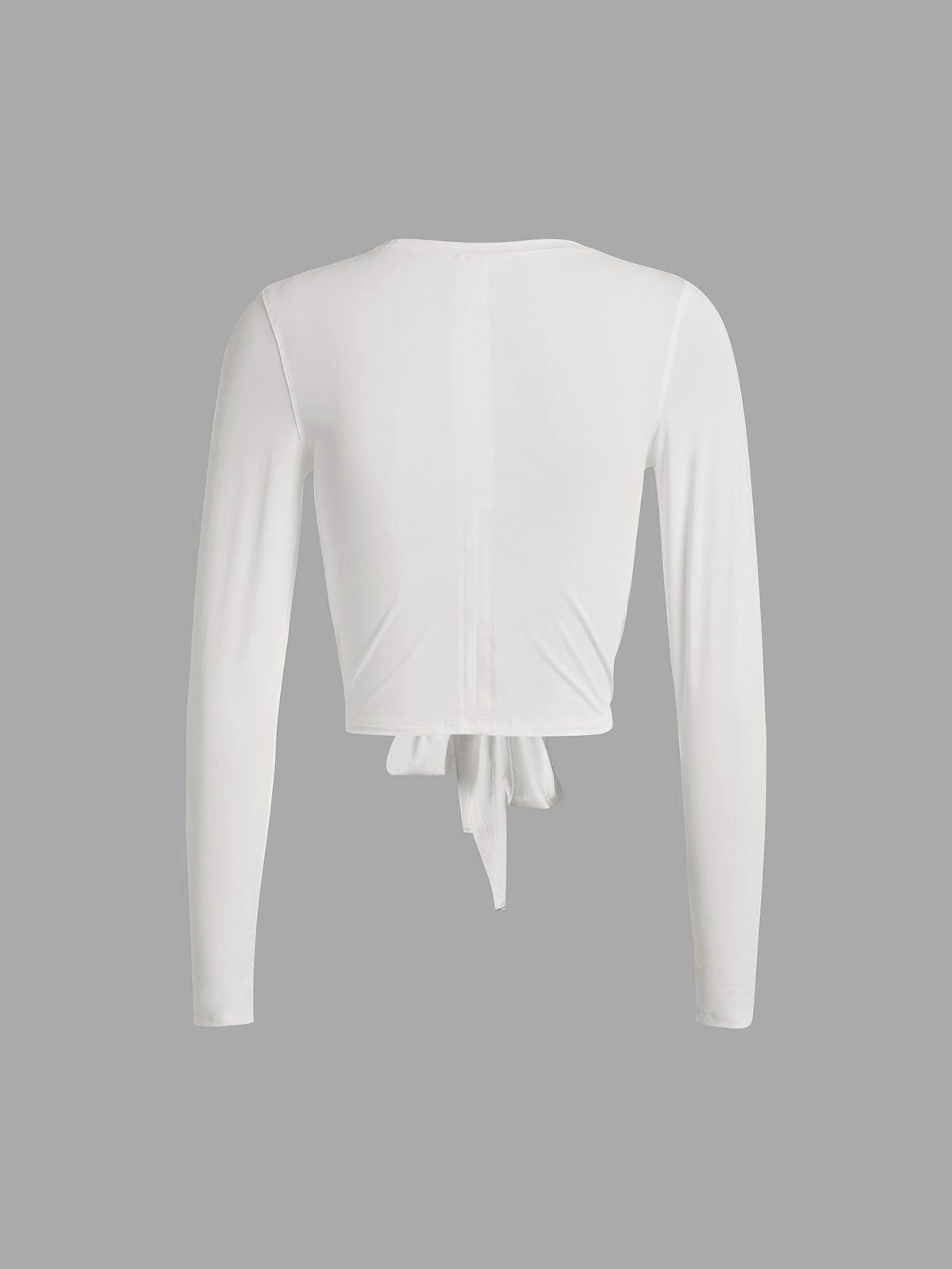 Tie Front Long Sleeve Top