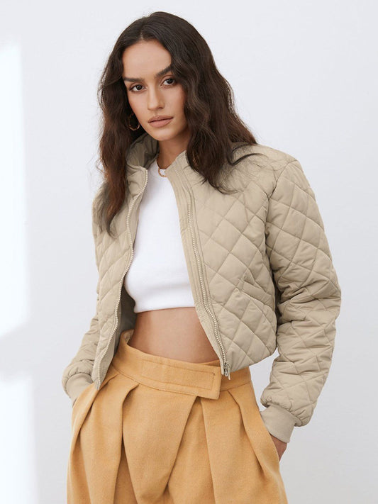 Quilted Zip Up Puffer Jacket