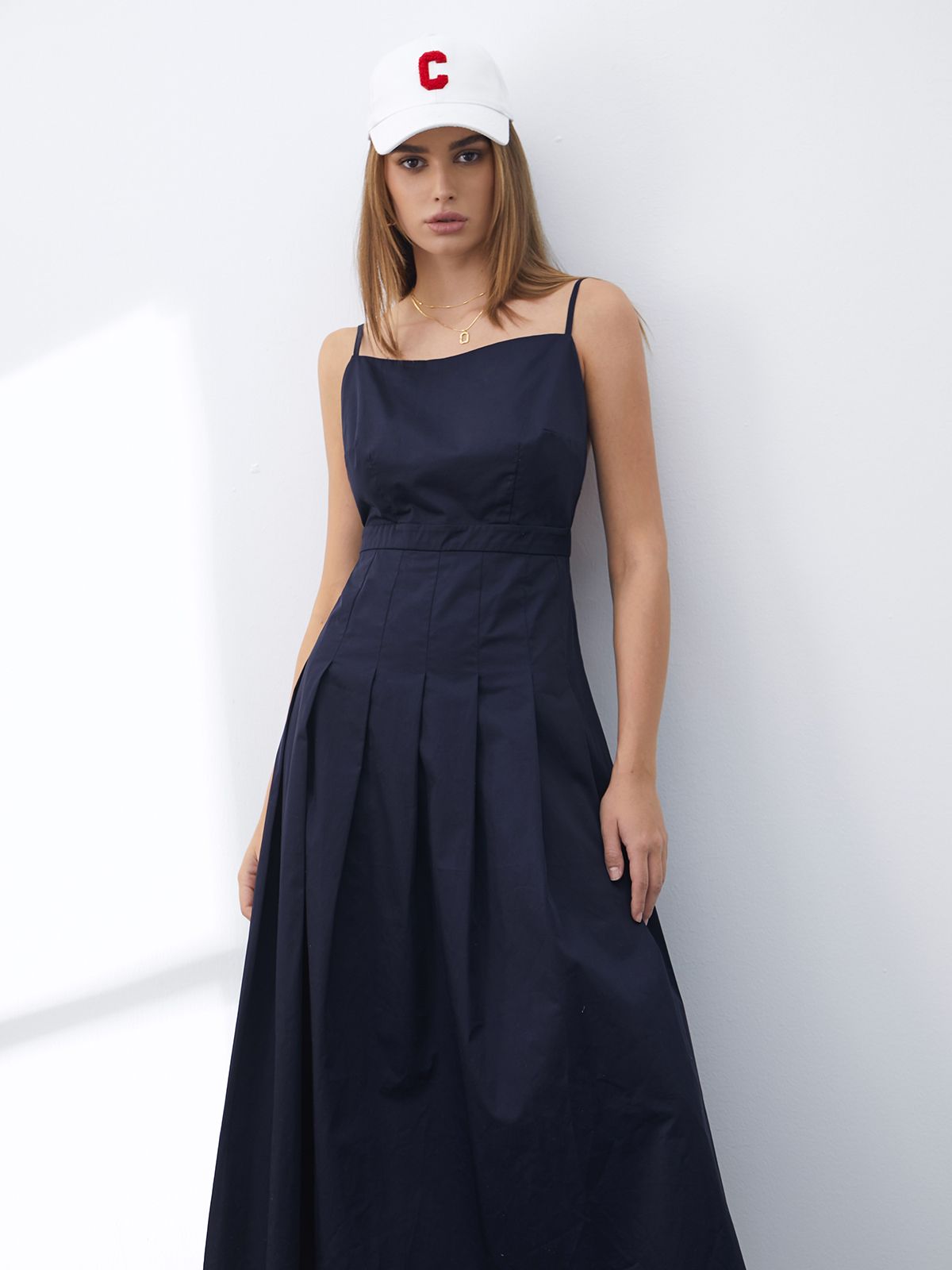 Sleeveless Double Strap A-Line Dress