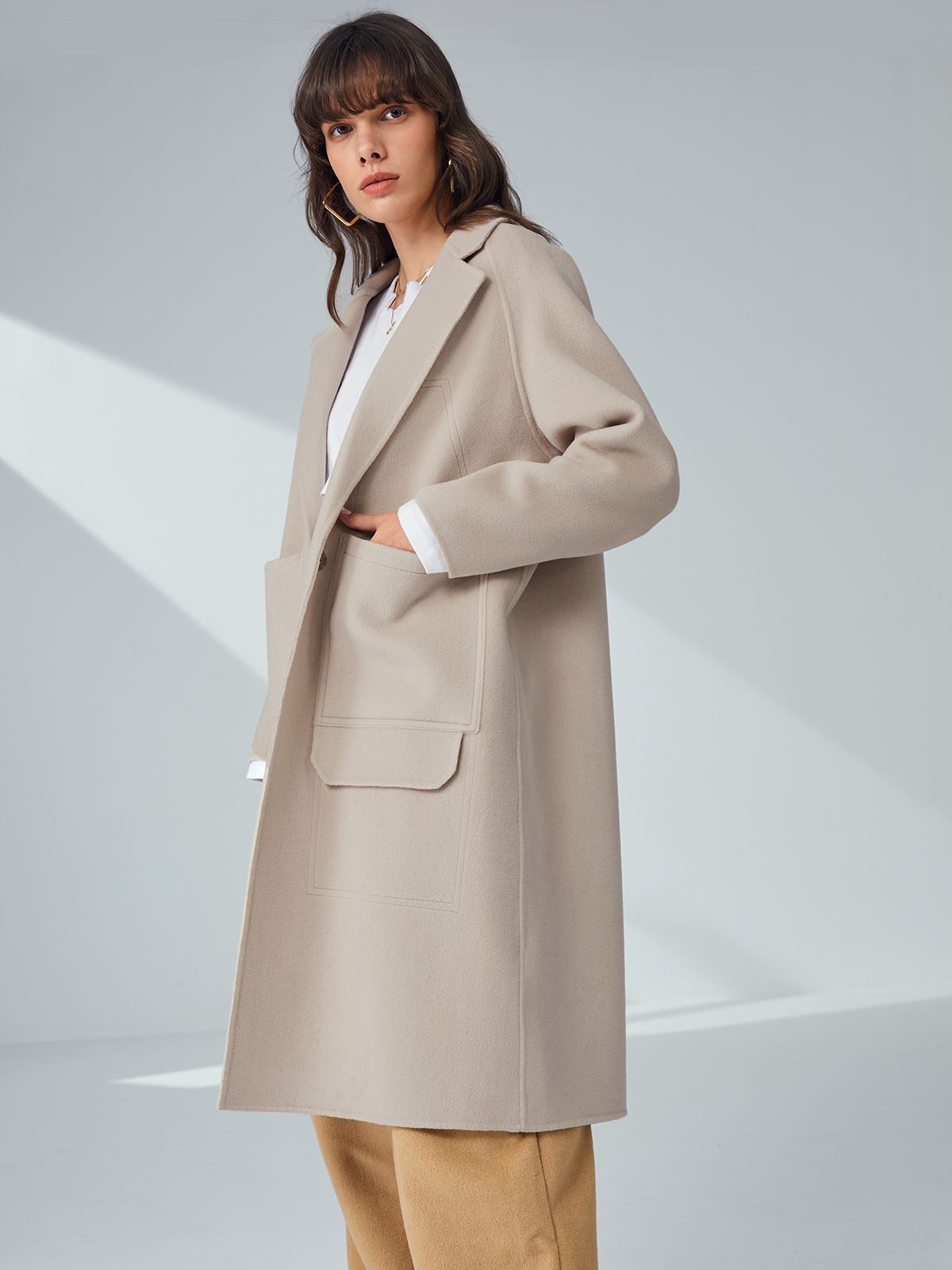 Oversized Double Pocket Overcoat