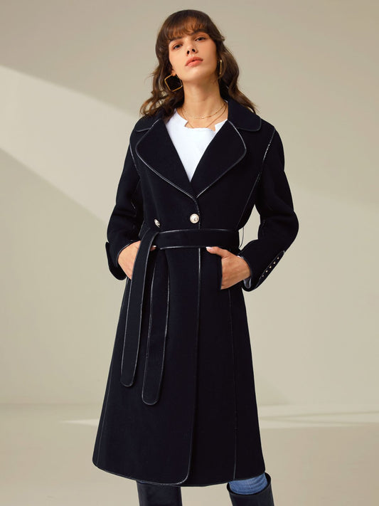 Oversized Lapel Belted Overcoat