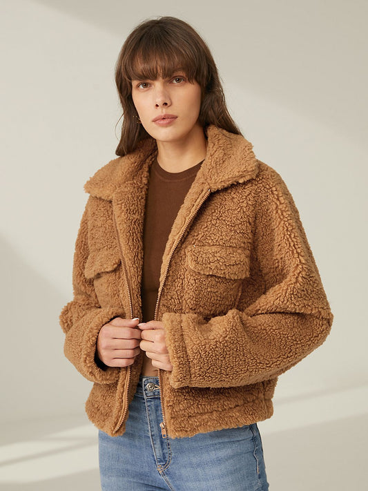 Zip Up Sherpa Teddy Jacket