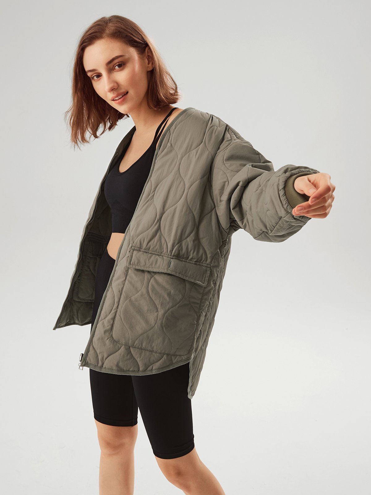 Oversized Double Sided Quilted Jacket