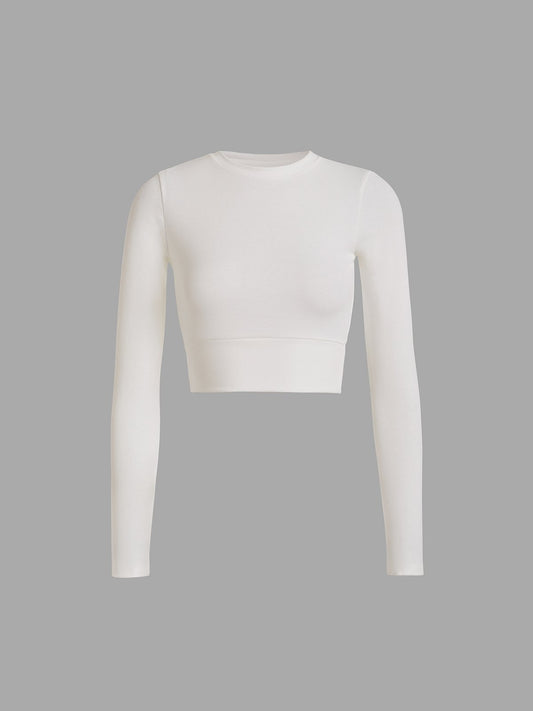 Cropped Long Sleeve Top