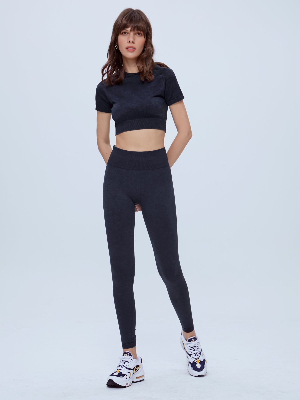 Cropped Performance Tee and Leggings Set