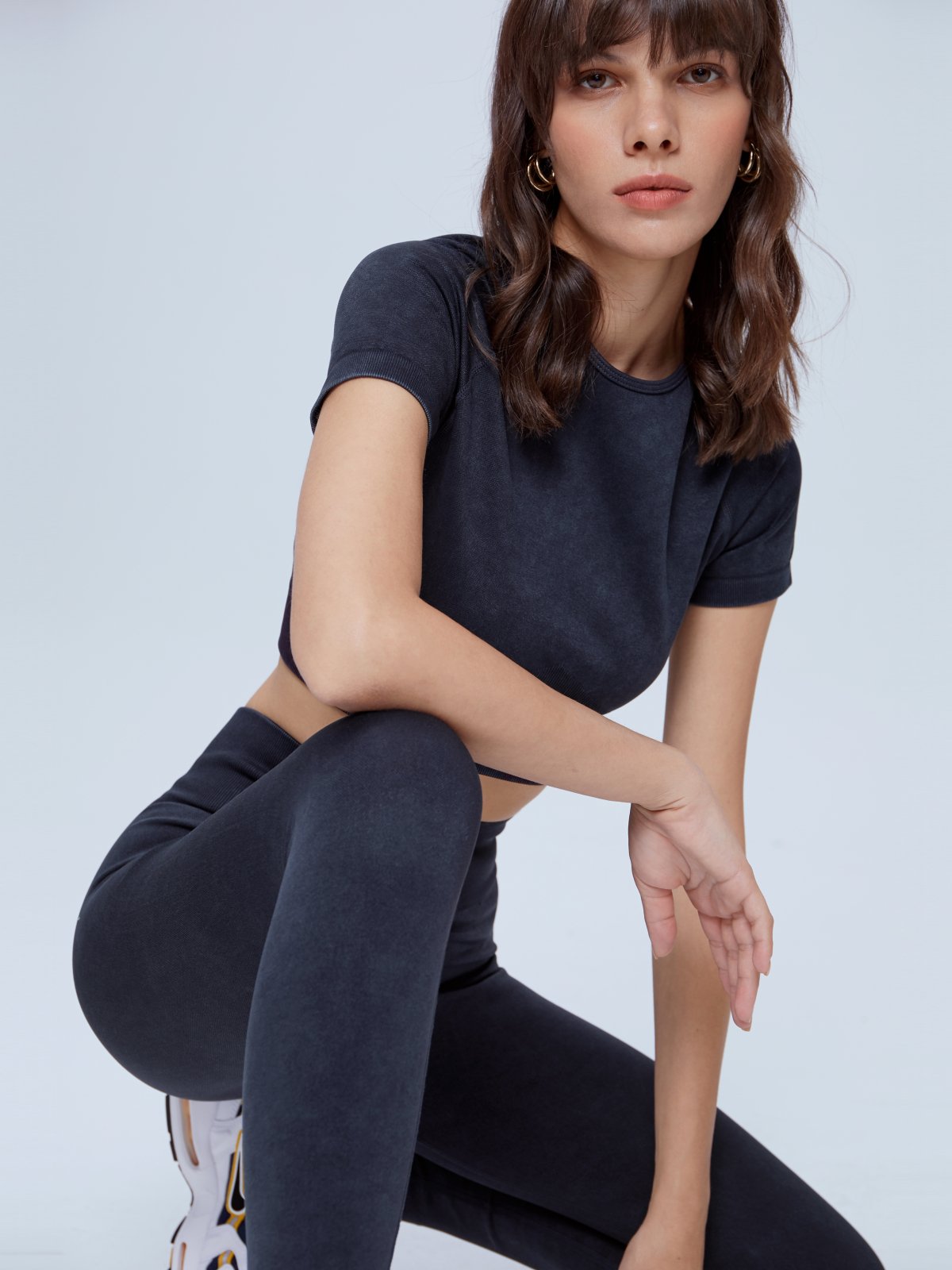 Cropped Performance Tee and Leggings Set