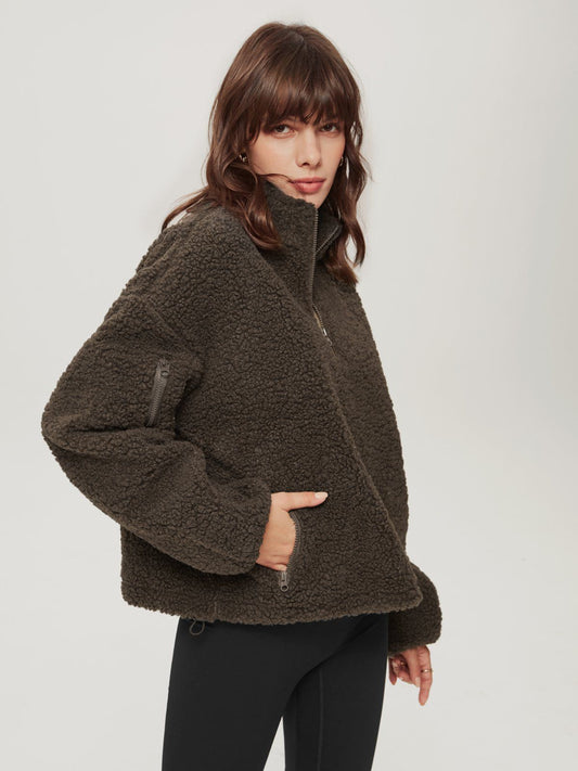 Cozy Teddy Quarter Zip Sweater