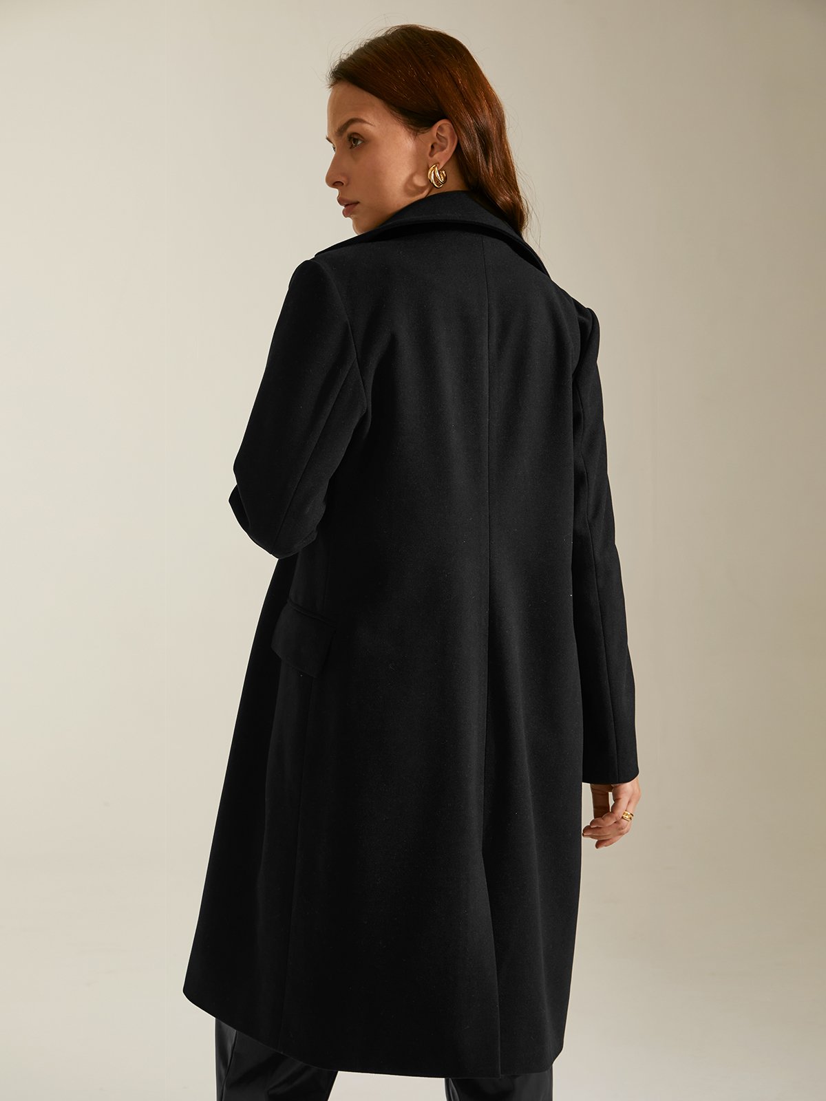 Double Breasted Collared Overcoat