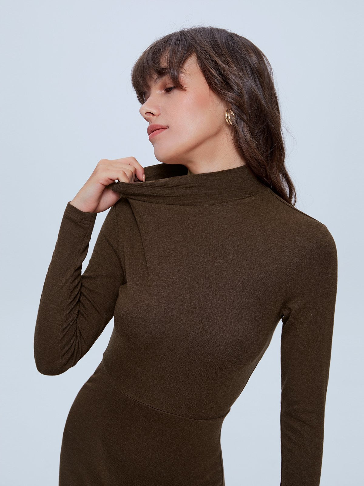 Long Sleeve Mockneck Dress