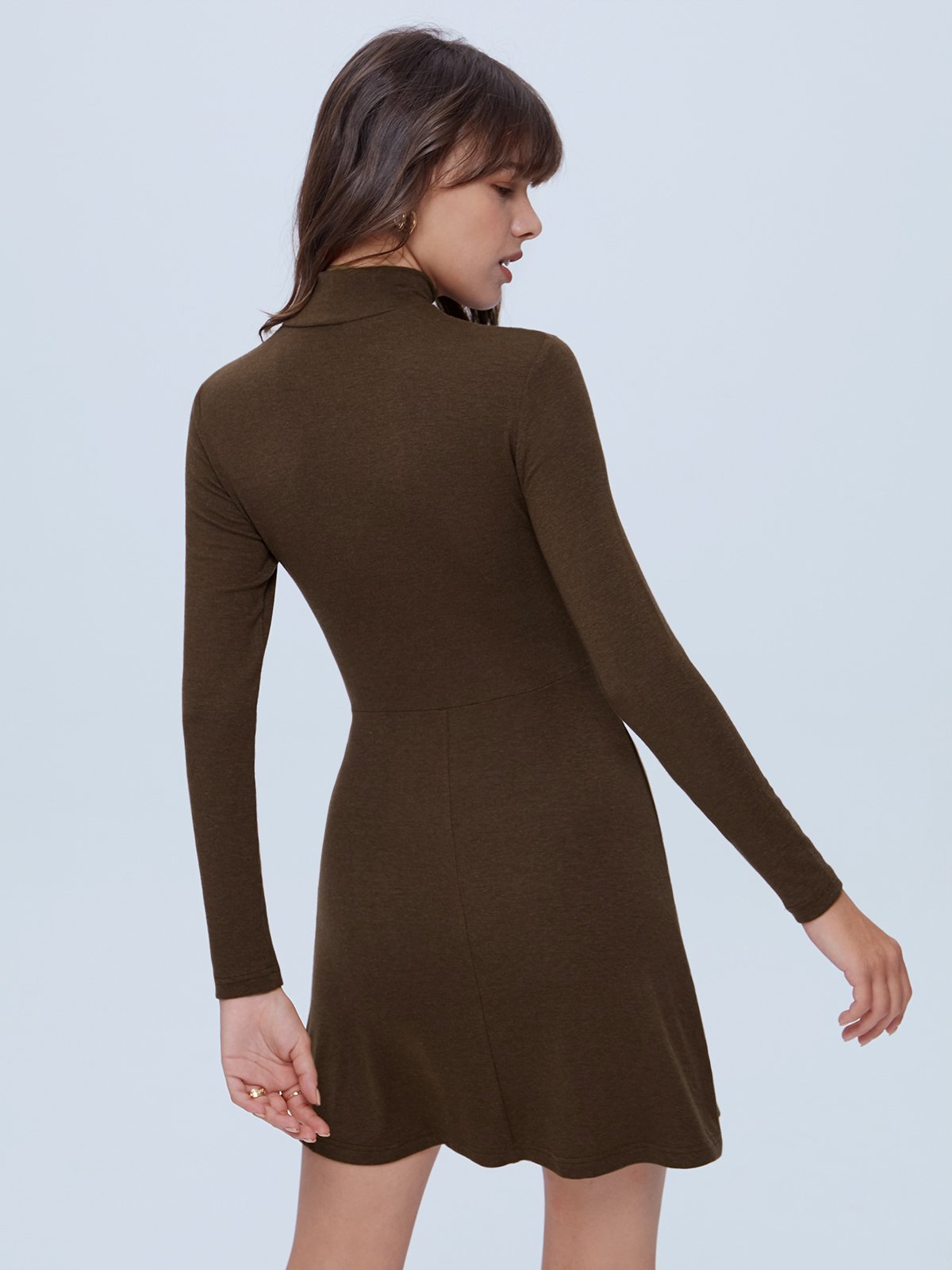 Long Sleeve Mockneck Dress