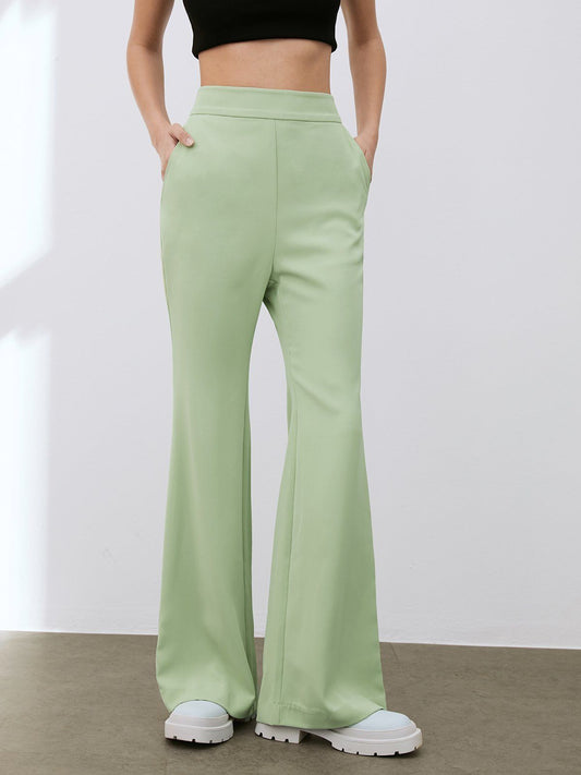 High Waisted Flare Leg Pants