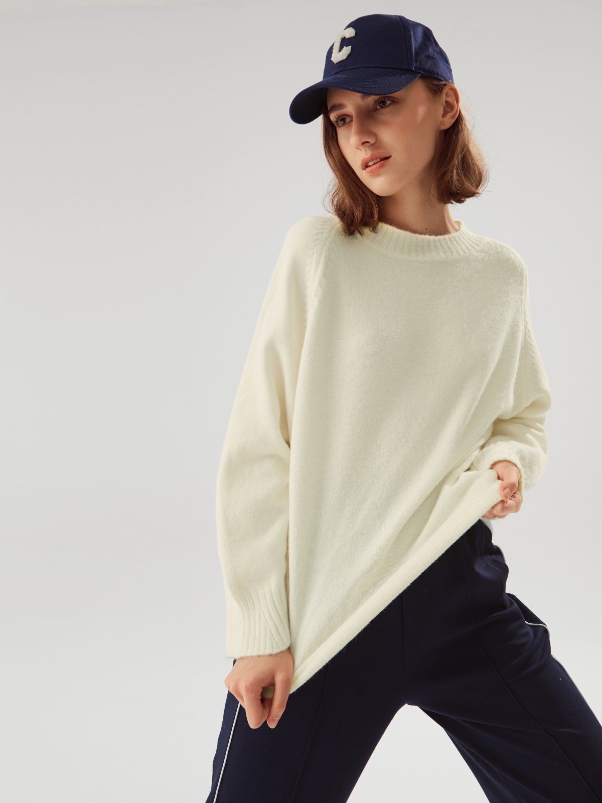 Oversized Drop Shoulder Wool Sweater