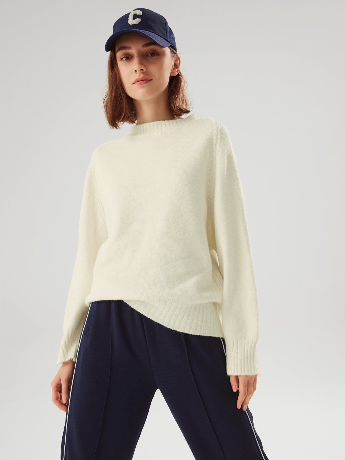 Oversized Drop Shoulder Wool Sweater