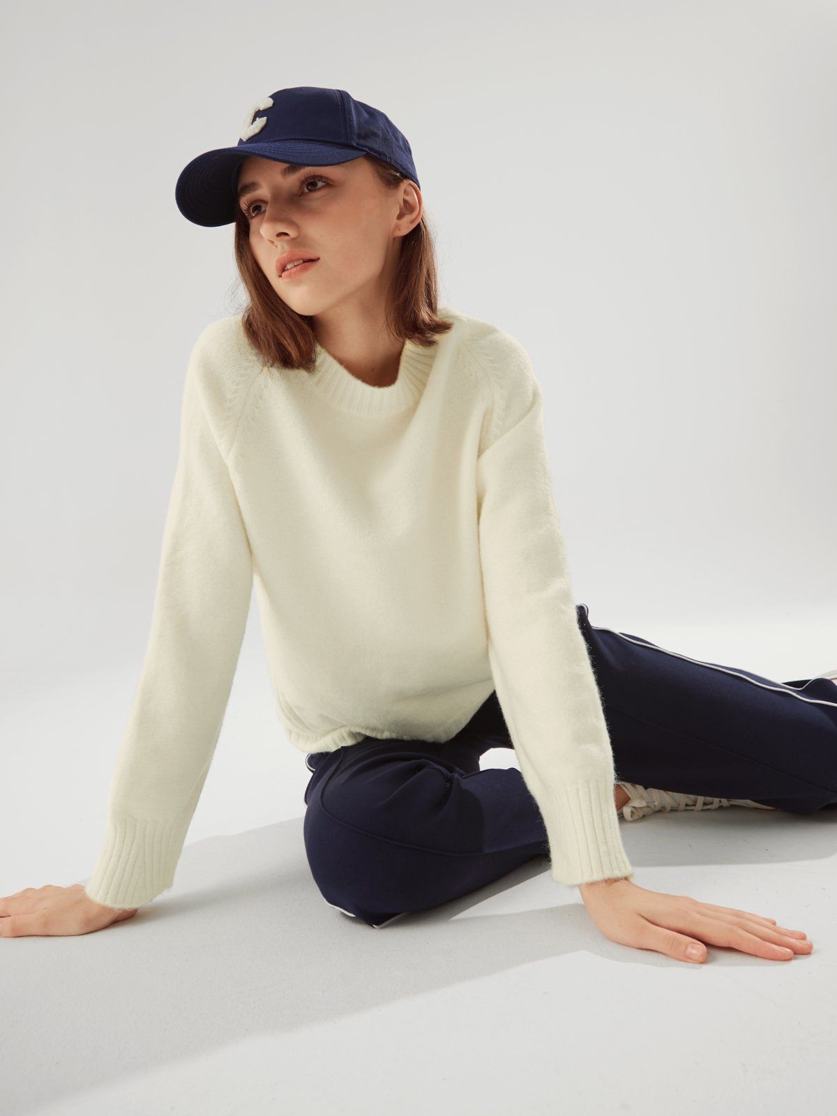 Oversized Drop Shoulder Wool Sweater