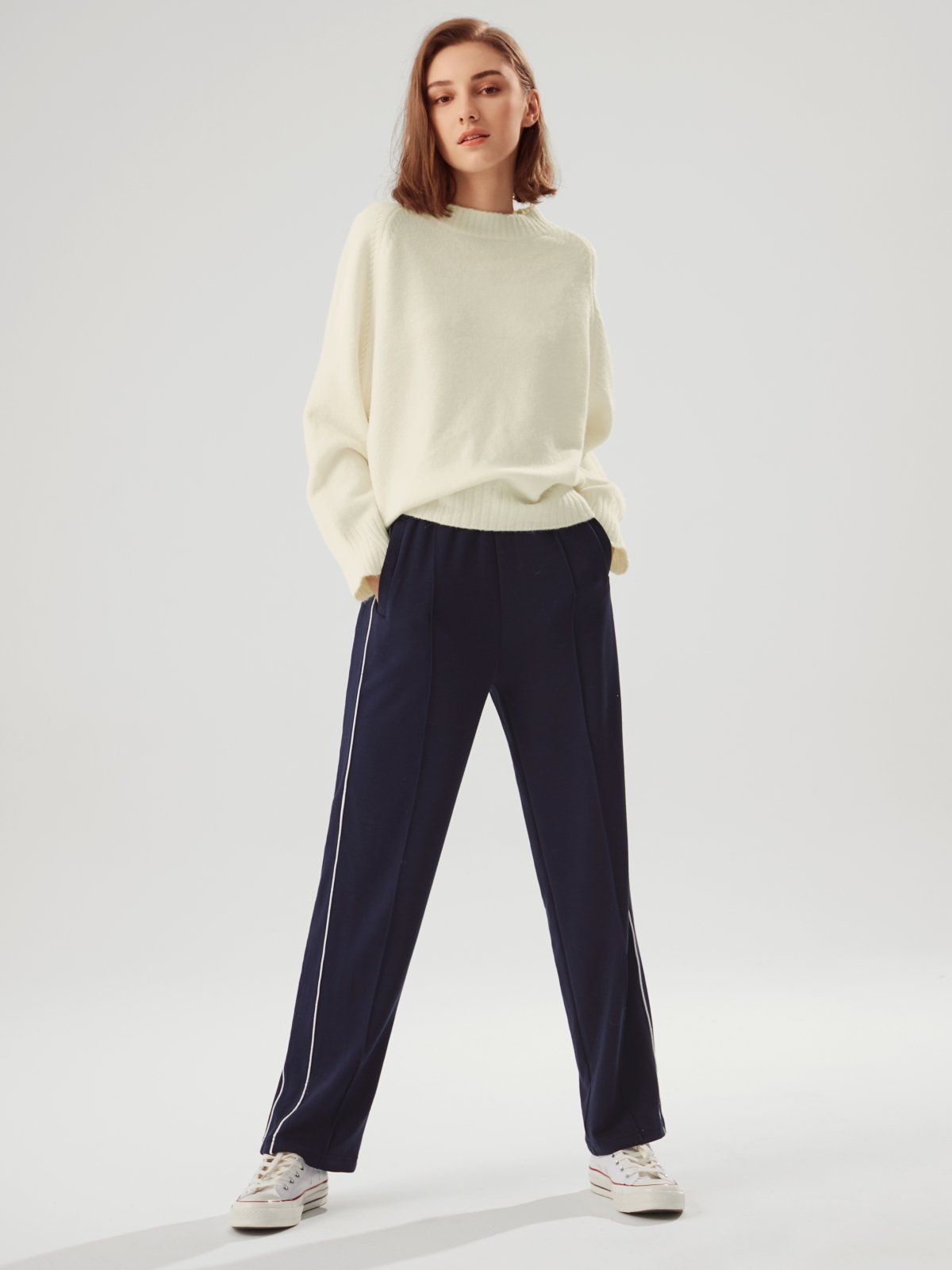 Oversized Drop Shoulder Wool Sweater