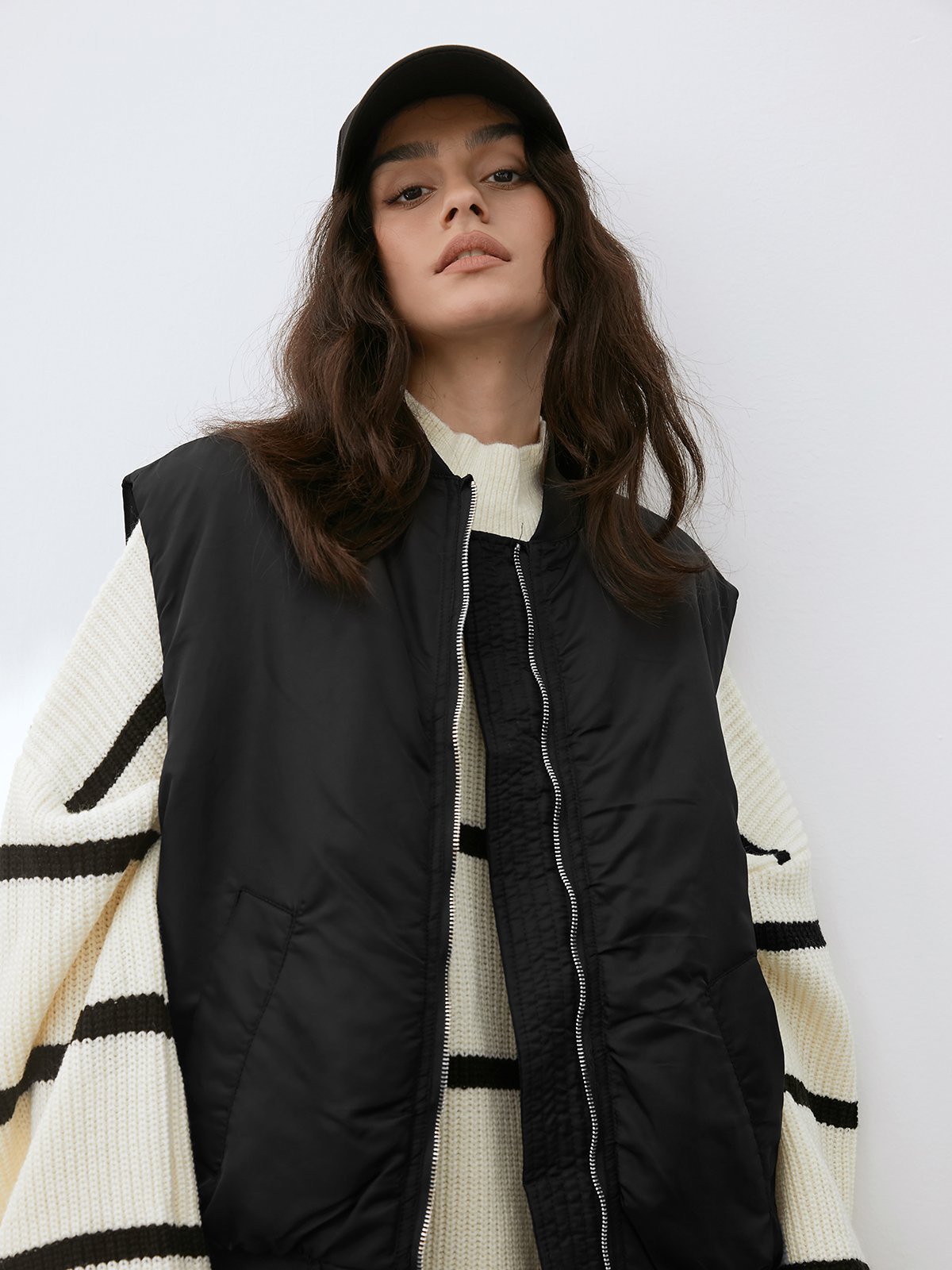 Essential Zip Up Bomber Vest