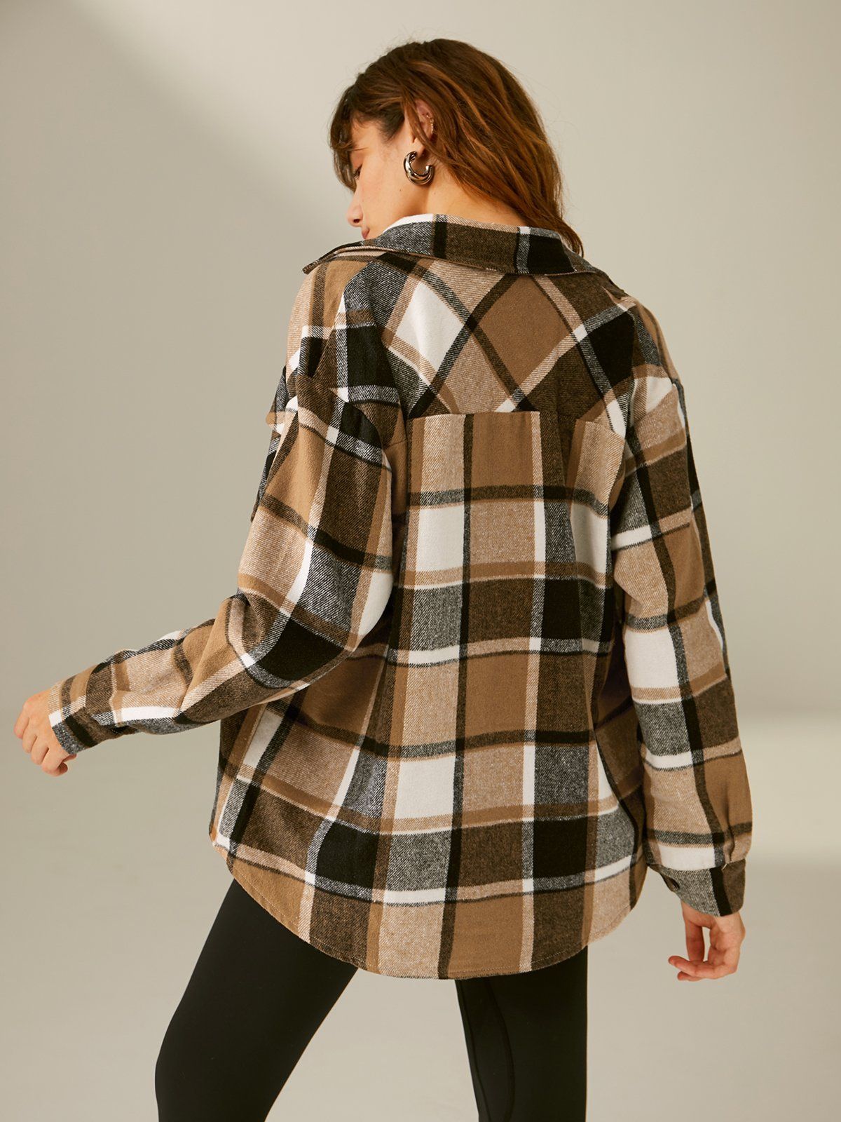 Oversized Double Pocket Flannel Shirt