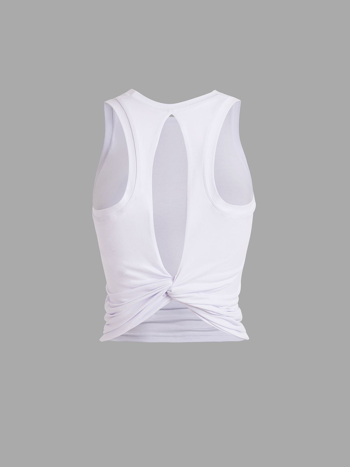 Back Wrap Crewneck Tank Top