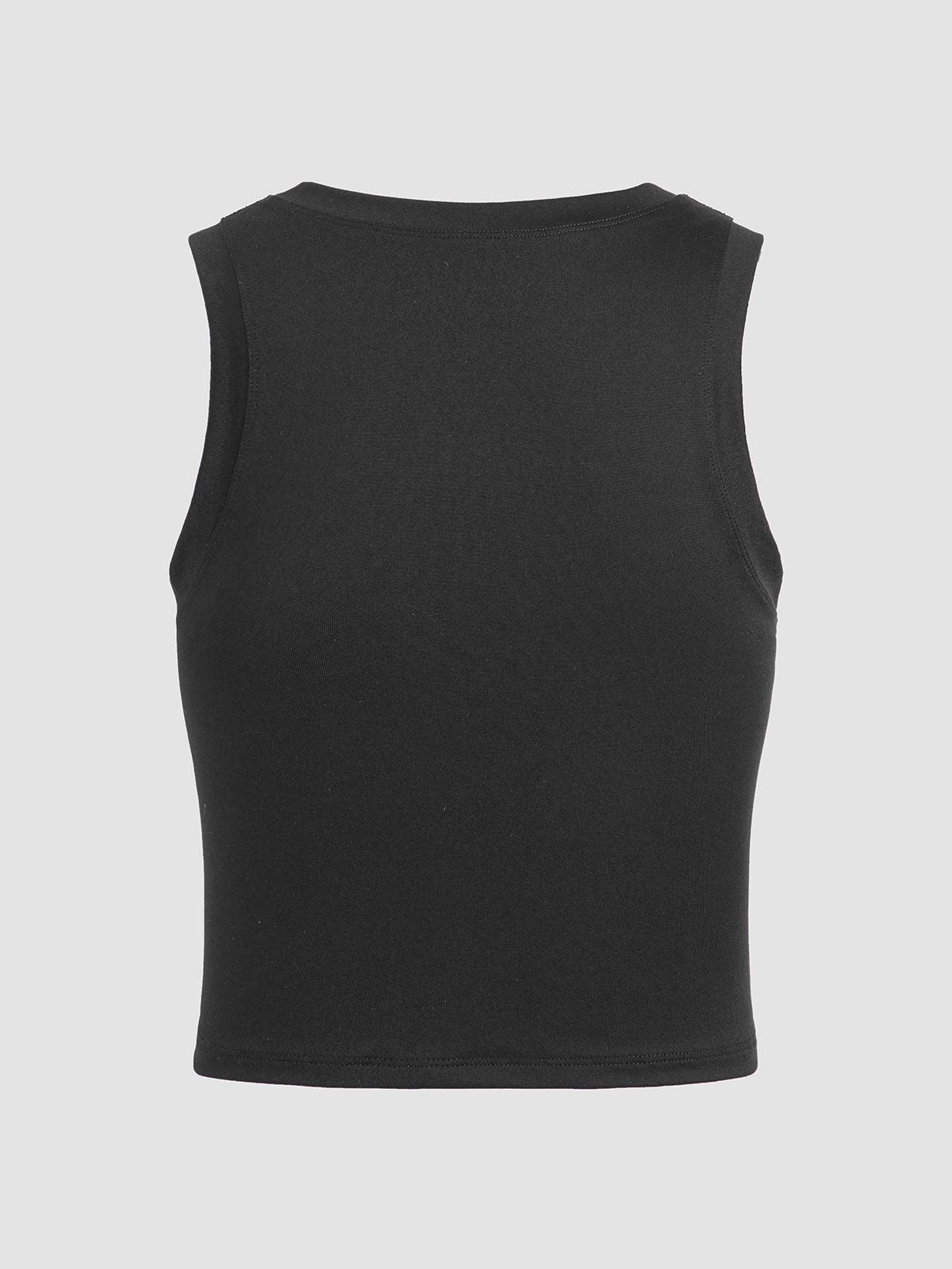 Cropped Crewneck Tank Top