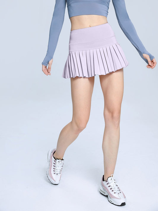 Wide Band Pleated Mini Tennis Skirt