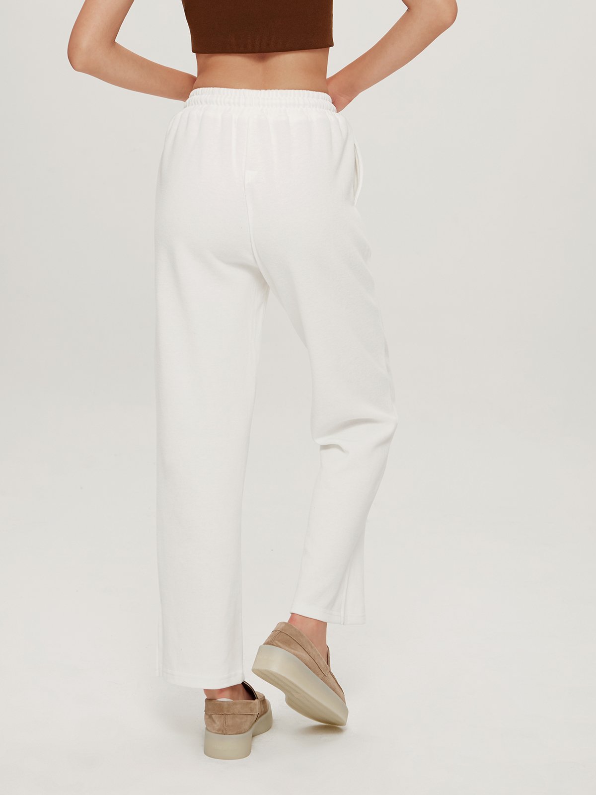 Solid-Colored Lounge Pant with Slits