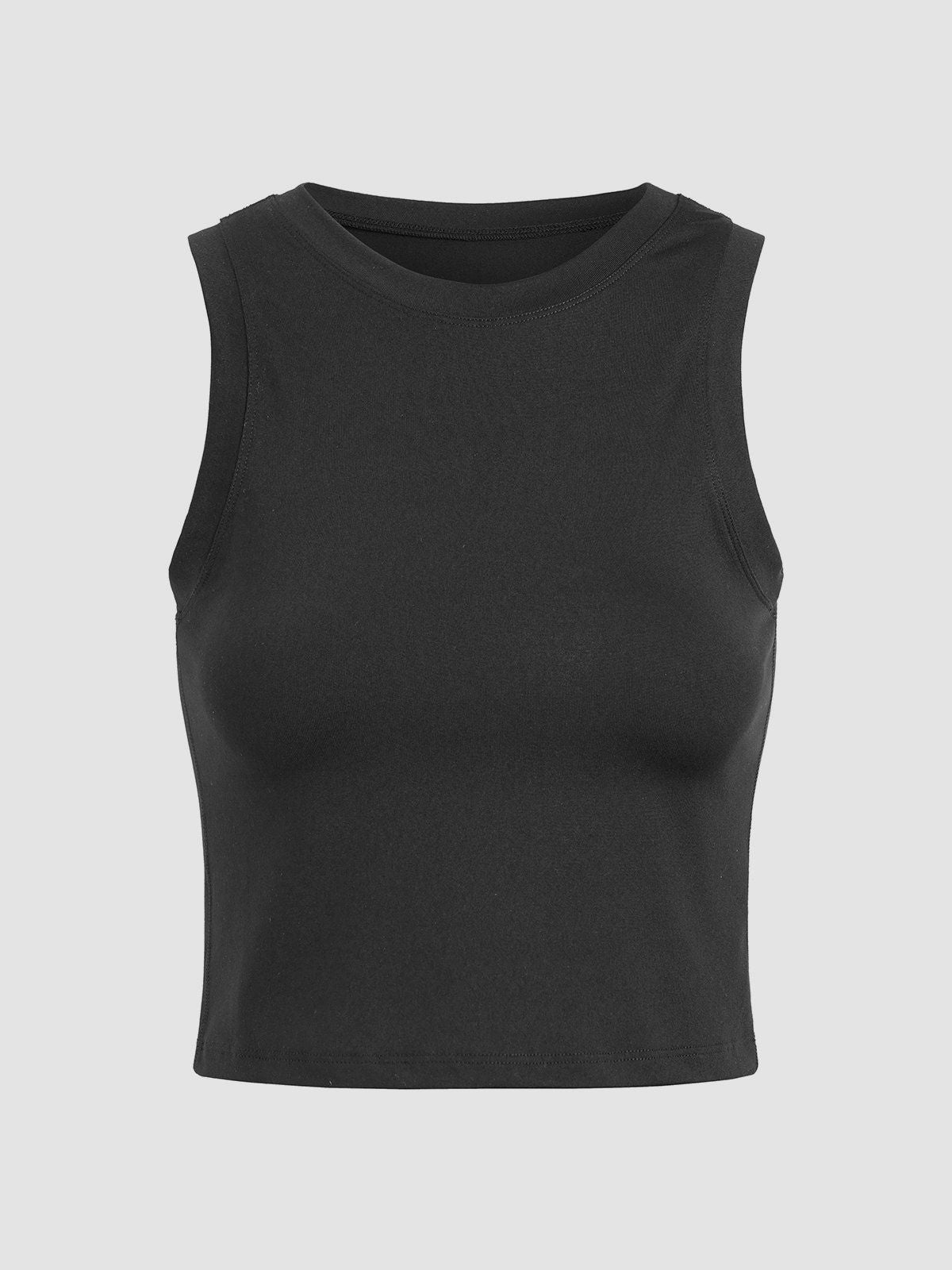 Cropped Crewneck Tank Top